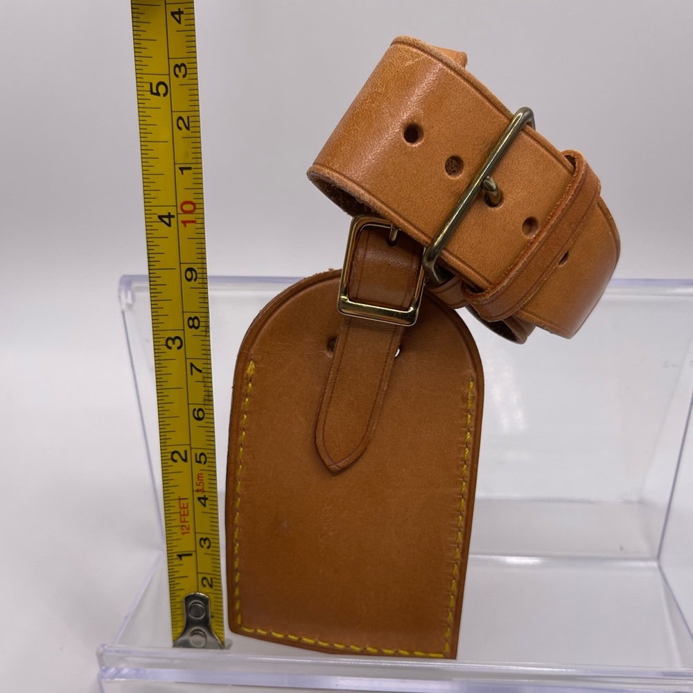 Louis Vuitton - natural leather luggage / name tag & poignet set - Picture 3 of 4